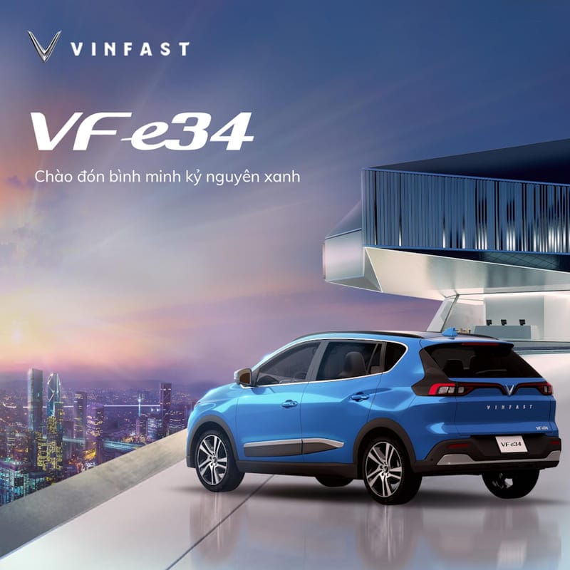 Chi tiết mẫu xe ô tô điện VinFast VF e34, SUV đô thị tiện lợi