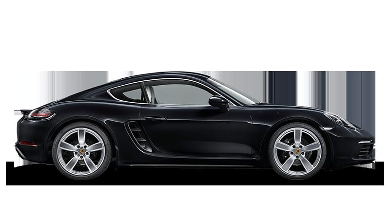 Chiếc xe ô tô Porsche 718 Cayman màu vàng nổi bật trên nền trời xanh