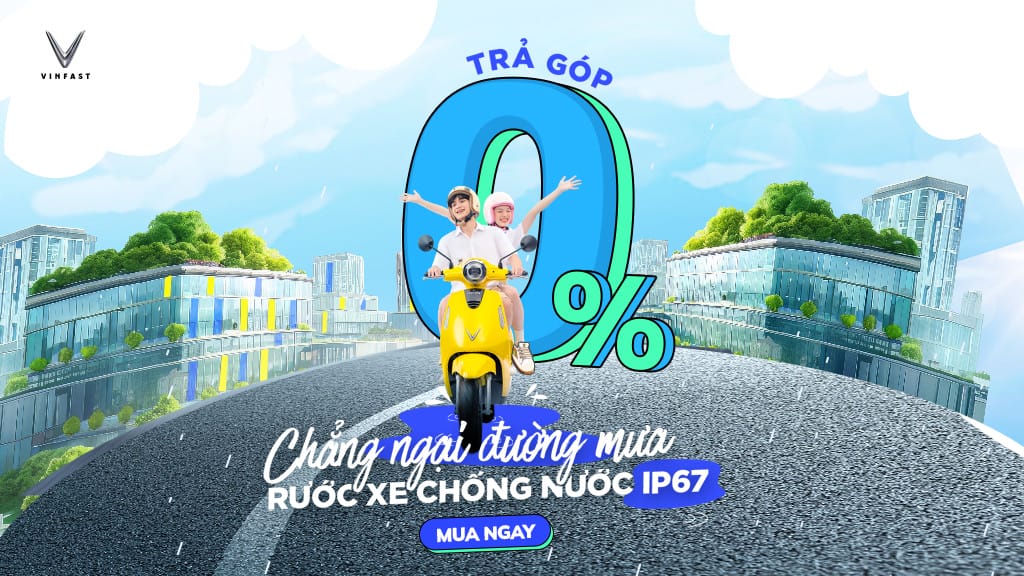 Chương trình trả góp lãi suất 0% khi mua xe máy điện VinFast Evo 200