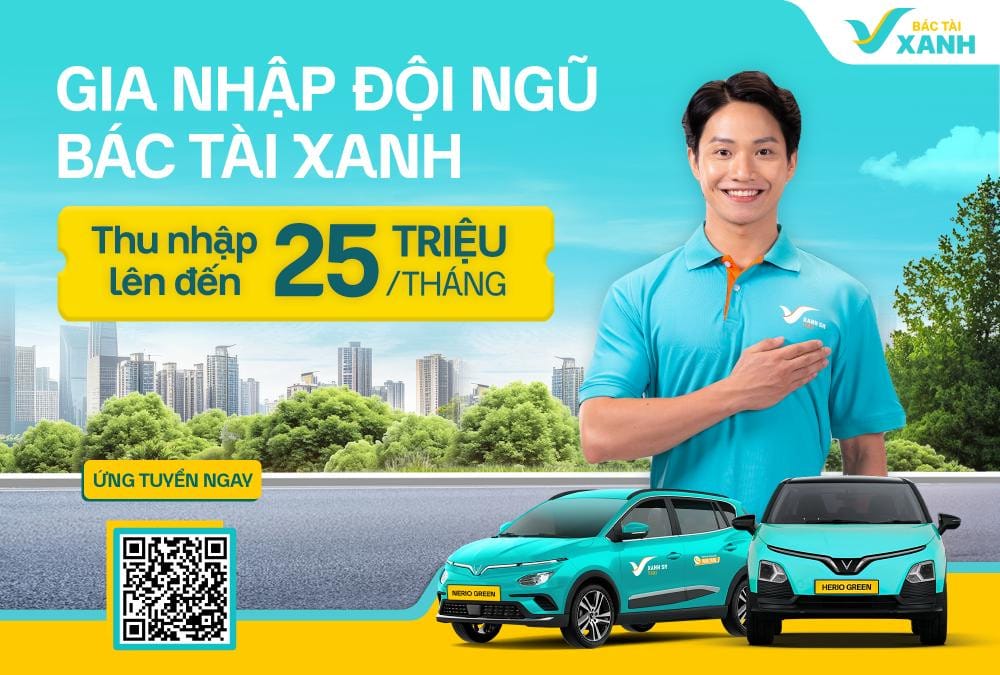 Cơ hội thu nhập hấp dẫn khi lái xe taxi điện VinFast cho Xanh SM