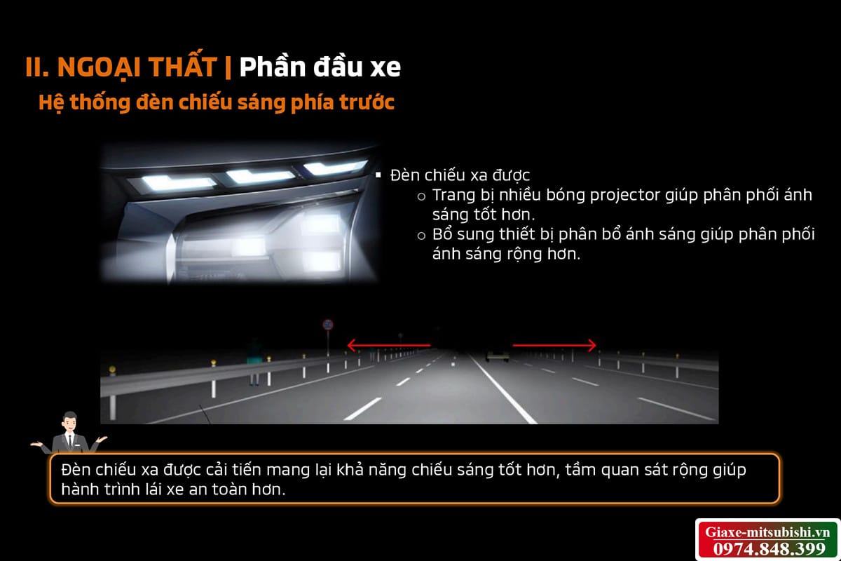 Cụm đèn hậu LED chữ T hiện đại của xe bán tải Mitsubishi Triton