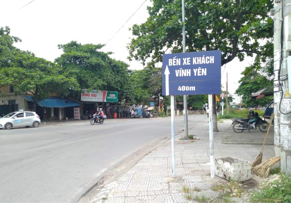 Cung đường dẫn đến bến xe khách Vĩnh Yên