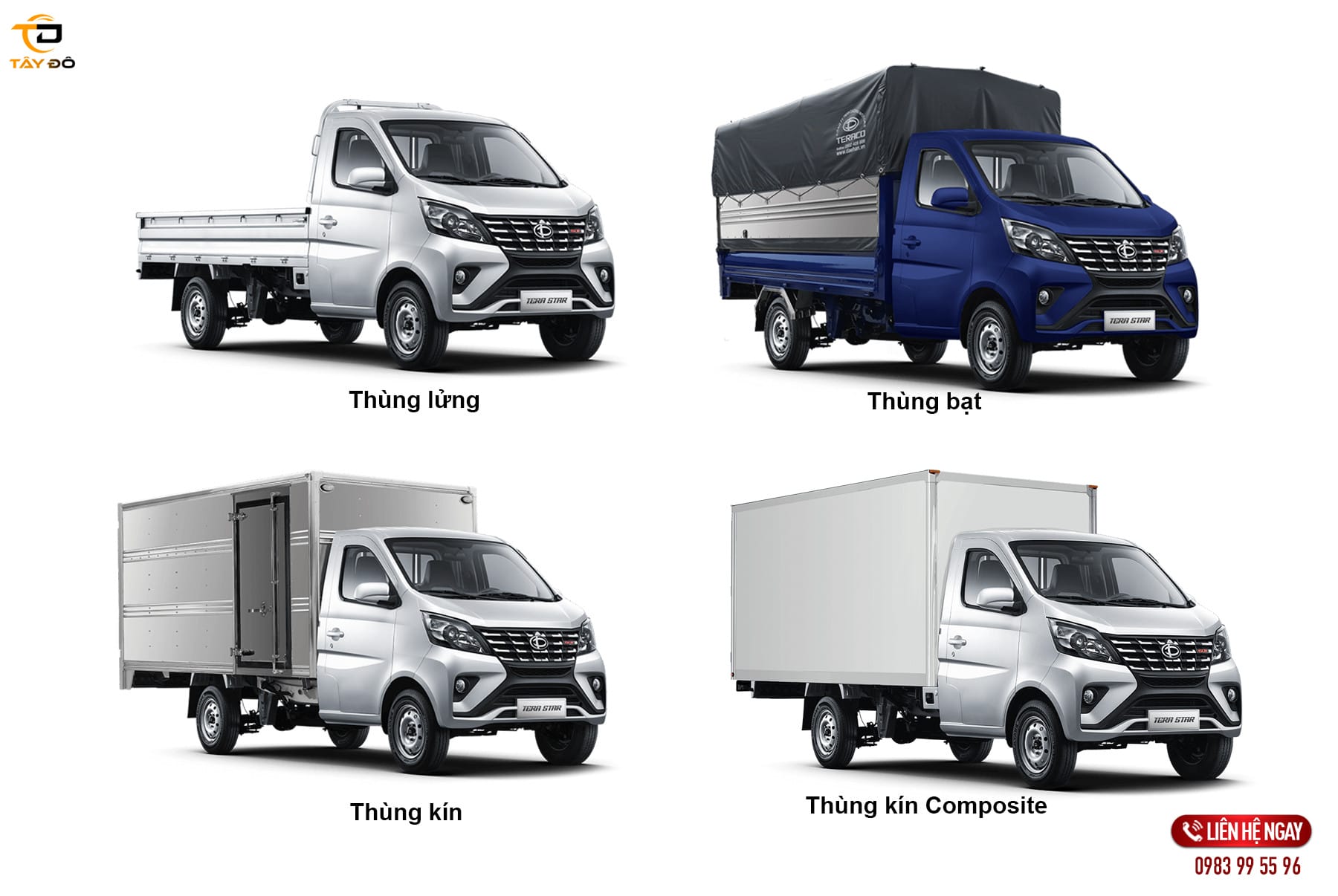 Đa dạng các phiên bản thùng của xe tải Tera Star