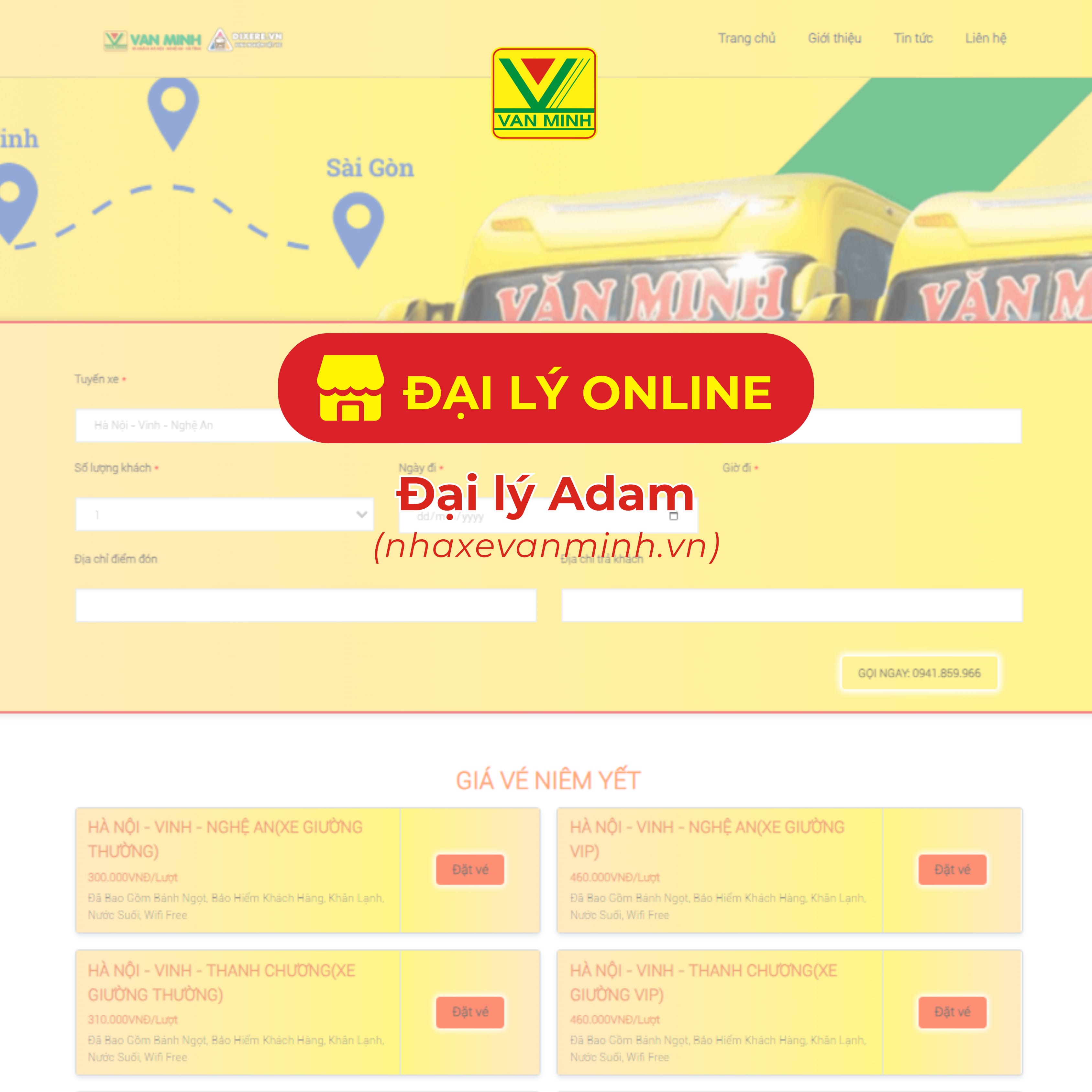Đại lý bán vé xe văn minh trực tuyến qua website