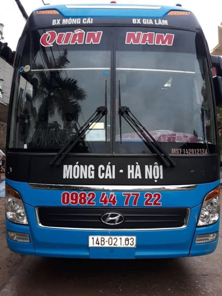 Dàn xe khách giường nằm cao cấp của nhà xe Quân Nam trên tuyến Hà Nội Móng Cái