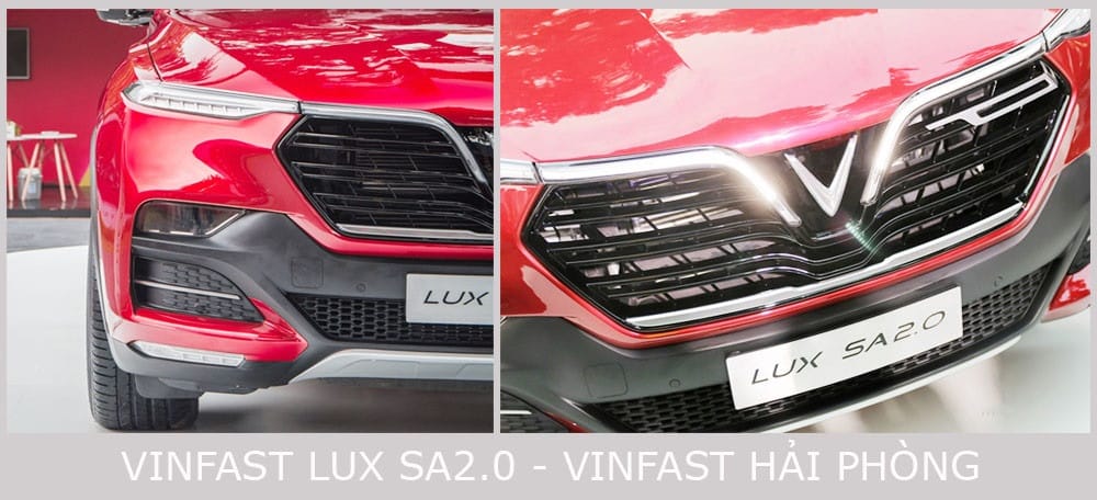 Đầu xe VinFast Lux A2.0 Turbo 7 chỗ với dải đèn LED chữ V