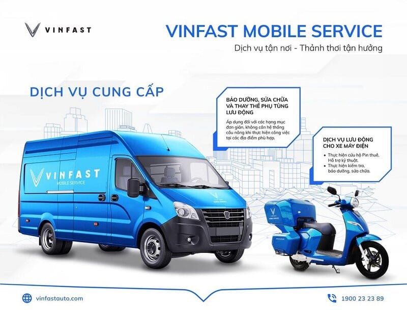 Dịch vụ bảo dưỡng xe VinFast lưu động của VinFast