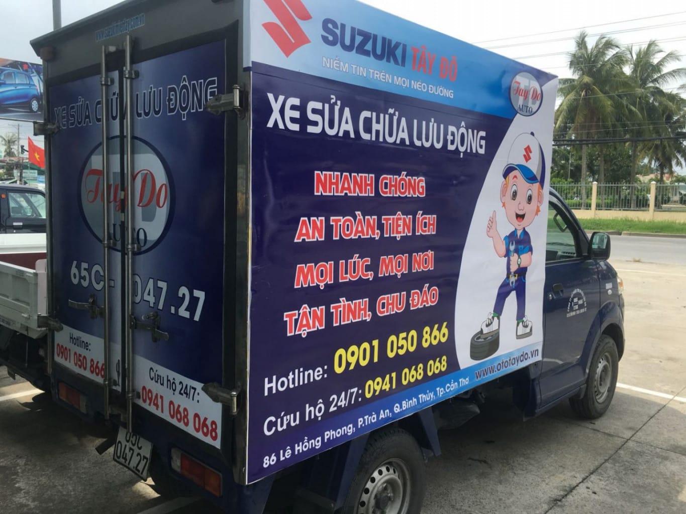 Dịch vụ sửa chữa lưu động cho xe tải Suzuki, đảm bảo hỗ trợ kịp thời cho khách hàng.