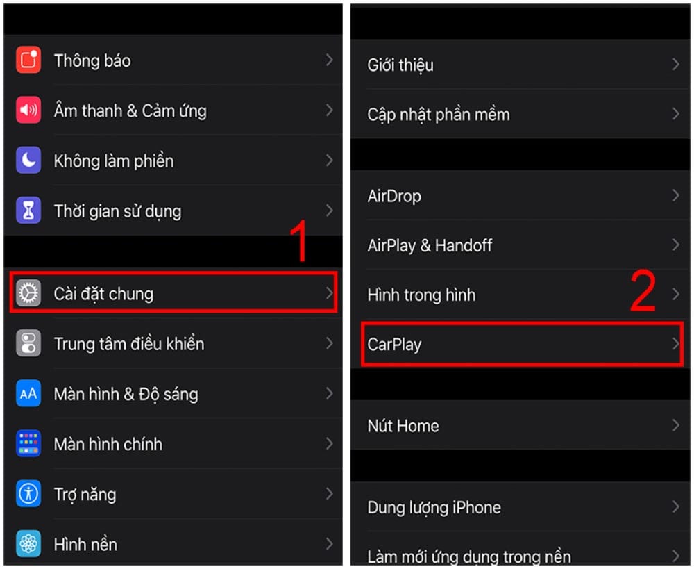 Điện thoại iPhone kết nối không dây với hệ thống Apple CarPlay trên ô tô qua Bluetooth và Wi-Fi