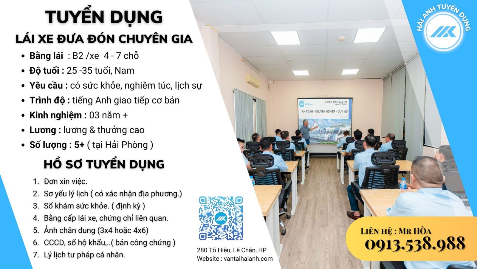 Đội ngũ lái xe chuyên nghiệp sẵn sàng phục vụ tại khu công nghiệp Tràng Duệ