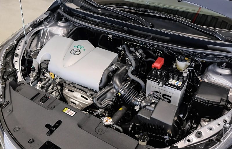 Động cơ Dual i-VVT 1.5L mạnh mẽ, bền bỉ của xe ô tô Vios 2025, tối ưu hiệu suất.