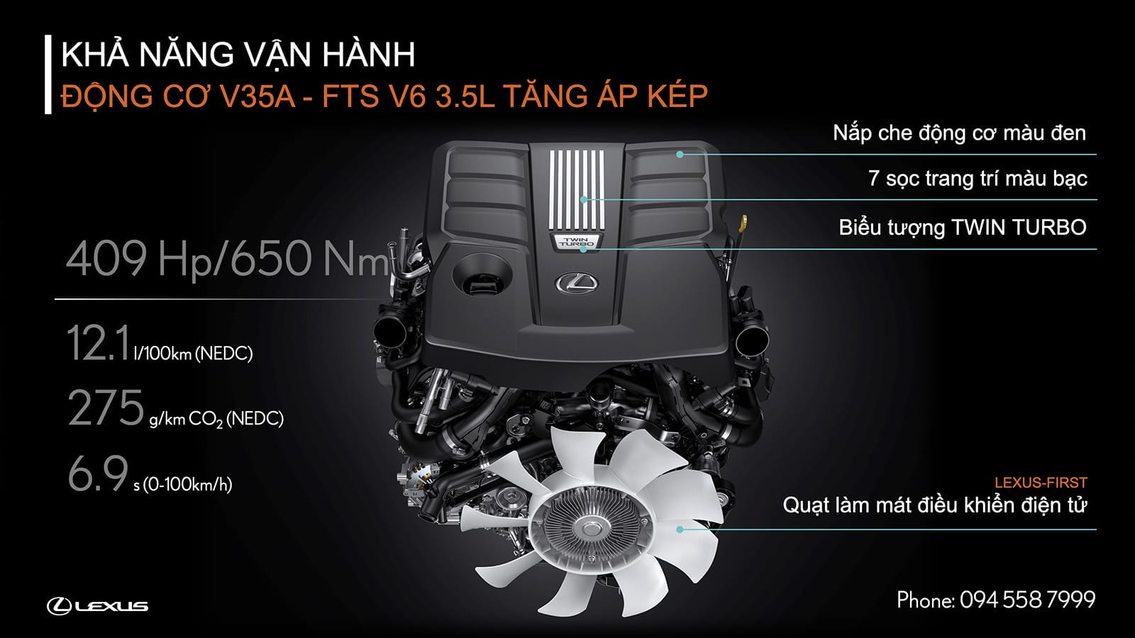 Động cơ V6 tăng áp kép trang bị trên xe Lexus LX 600