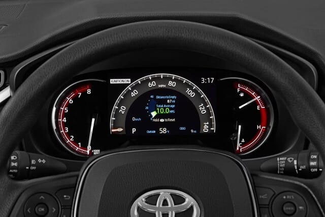 Đồng hồ hiển thị thông tin rõ nét trên Toyota RAV4