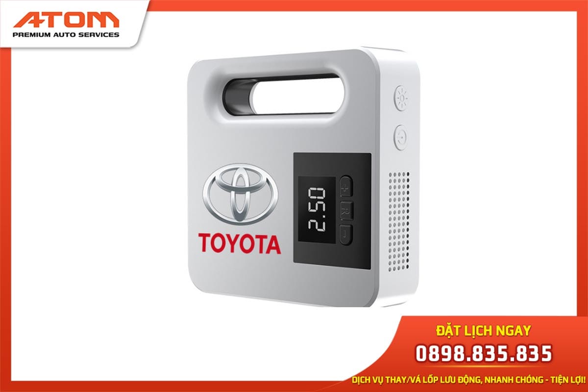 Dụng cụ bơm lốp mini Toyota - Giải pháp gọn nhẹ cho xe hơi