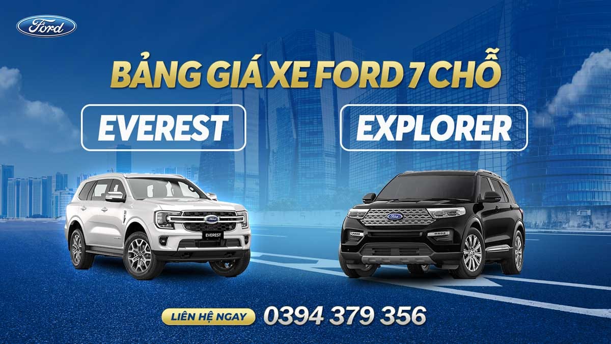 Ford Everest Titanium 7 chỗ màu trắng sang trọng, minh họa cho giá xe Ford Titanium 7 chỗ