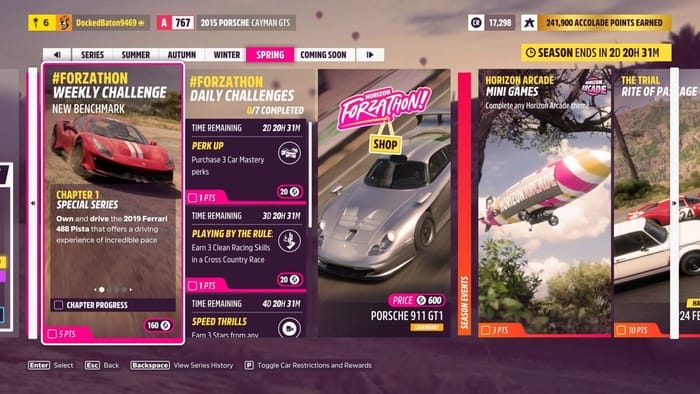 Kho tàng nhiệm vụ mà người chơi phải vượt qua khi tham gia Forza Horizon 5