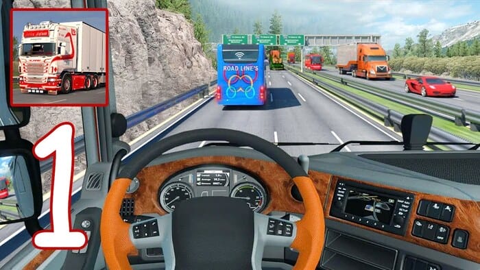 Euro Truck Driving Games 3D - thiết kế với nhiều cung đường thử thách khó