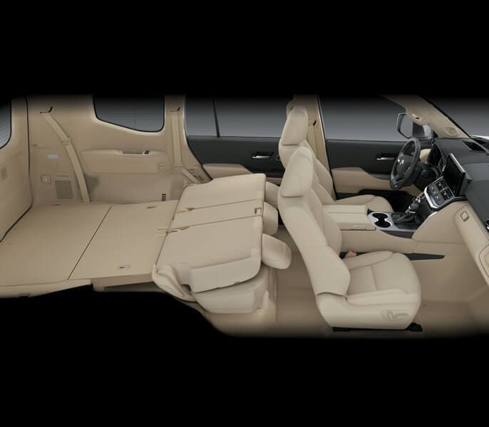 Ghế ngồi bọc da cao cấp trong không gian nội thất Land Cruiser