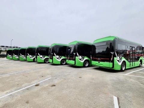 Ghế ngồi tiện nghi trên xe bus điện VinFast