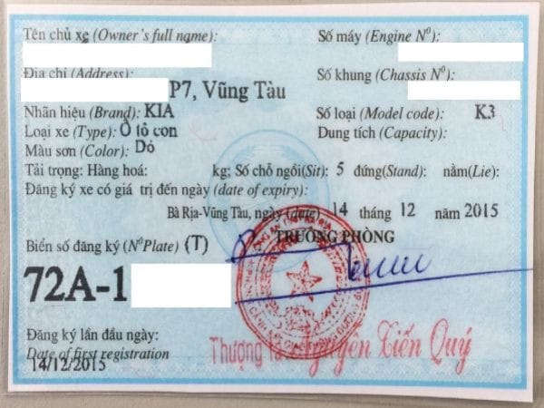 Giá trị xe máy giảm sút khi mất cavet gốc