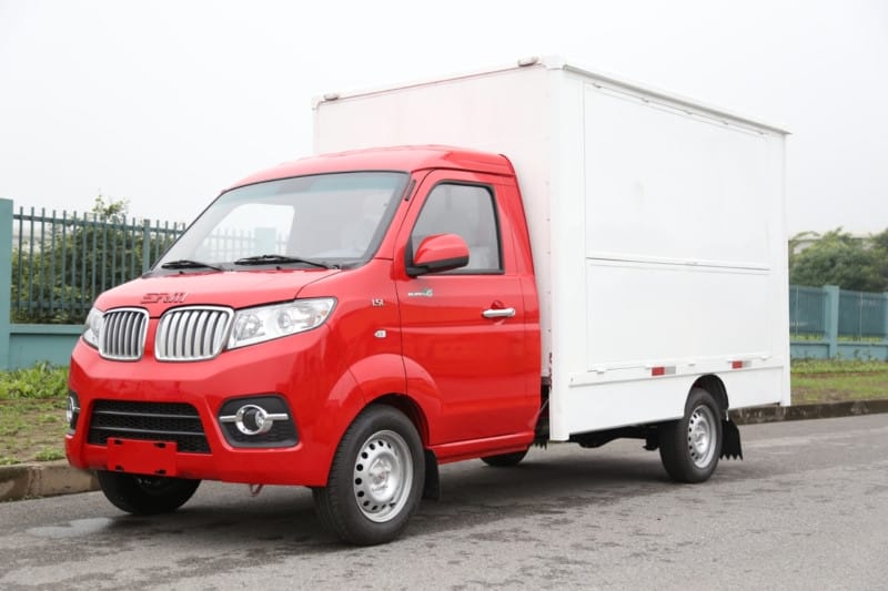 Giá xe tải Dongben 450kg thùng bán hàng lưu động