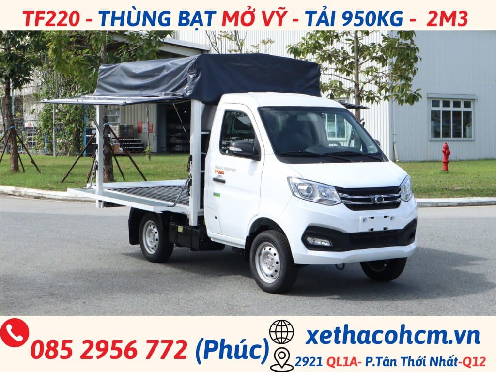 Giá xe tải nhỏ Thaco 950kg với thiết kế ngoại thất hiện đại