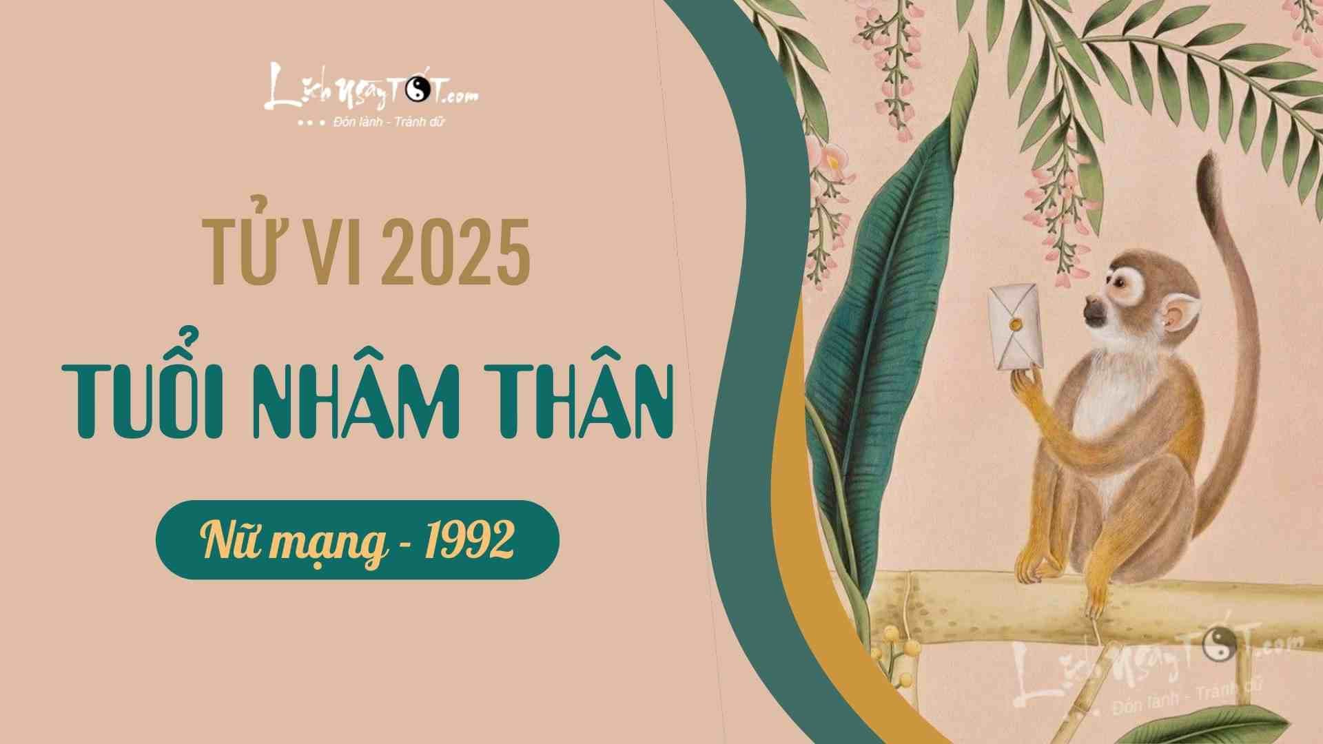 Giải mã chi tiết tử vi tuổi Nhâm Thân 1992 nữ mạng
