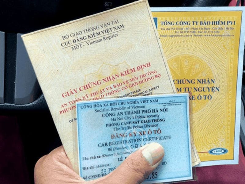 Giấy chứng nhận kiểm định an toàn kỹ thuật và bảo vệ môi trường (đăng kiểm) cho xe cơ giới.