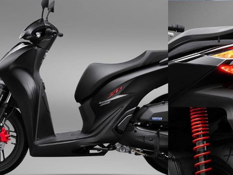 Góc nhìn trực diện phía trước của mẫu xe tay ga SH 160i 2023 màu trắng, thu hút mọi ánh nhìn