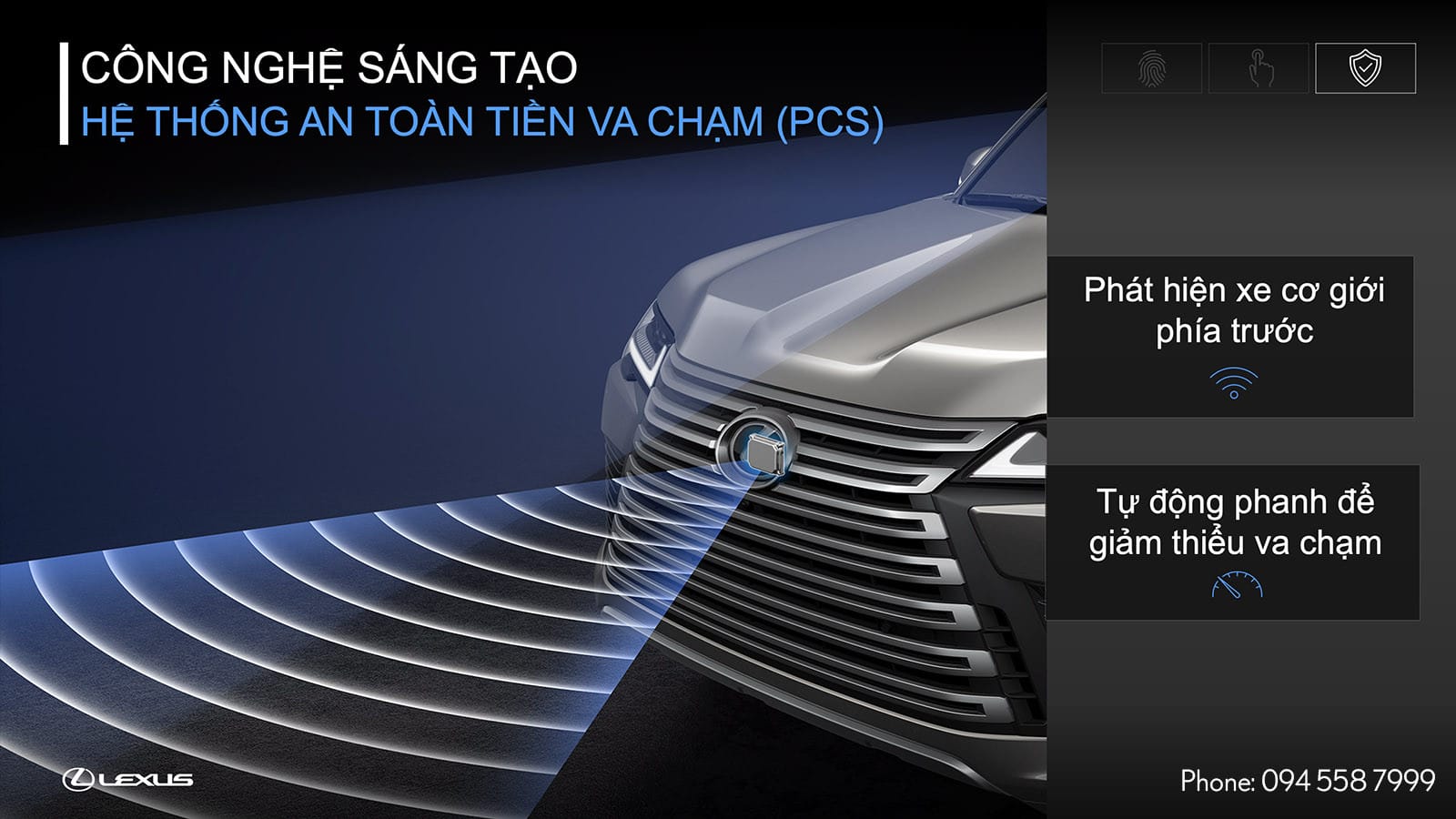 Hệ thống an toàn tiền va chạm trên xe LX600