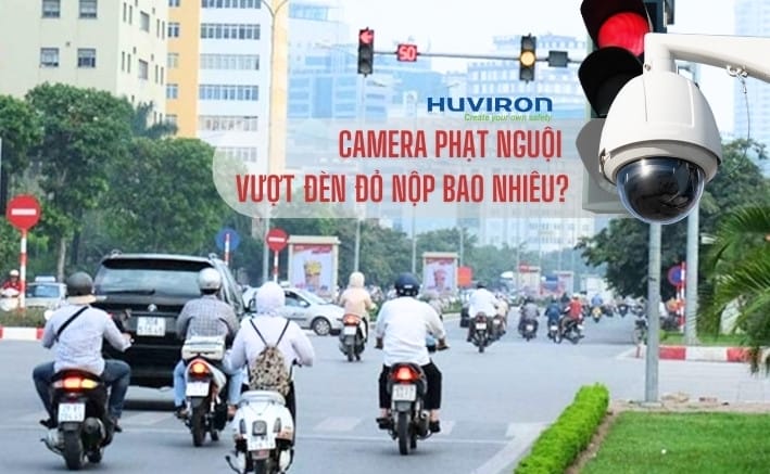Hệ thống camera giám sát giao thông ghi nhận hành vi vượt đèn đỏ của phương tiện