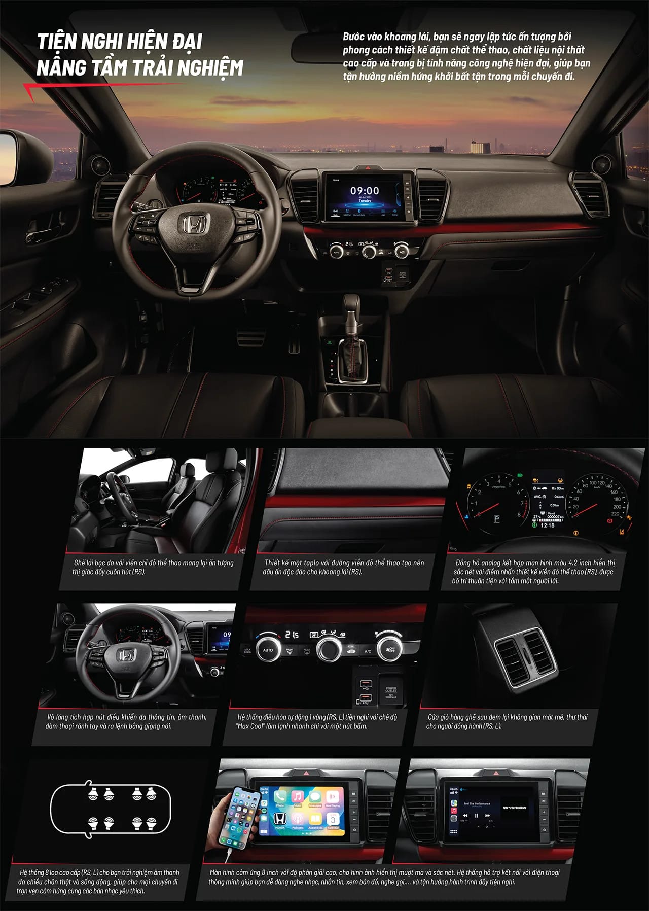 Hệ thống giải trí tiện nghi của Honda City
