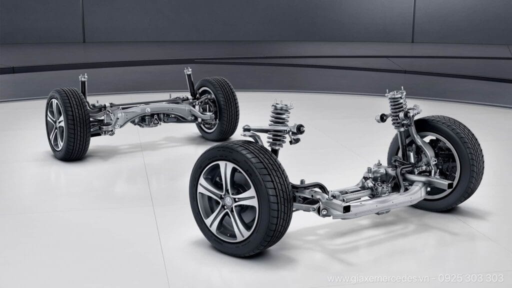 Hệ thống khung gầm và an toàn của Mercedes C-Class, đảm bảo sự vững chắc và bảo vệ tối đa