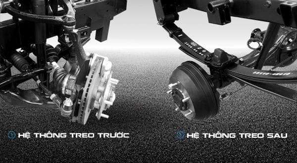 Hệ thống treo và nhíp của xe tải cabin kép