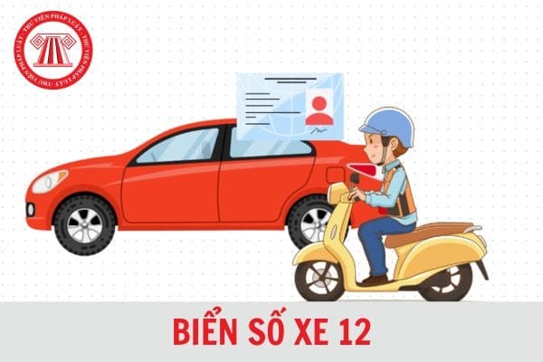 Hình ảnh biển số xe mang ký hiệu 12, đại diện cho tỉnh Lạng Sơn