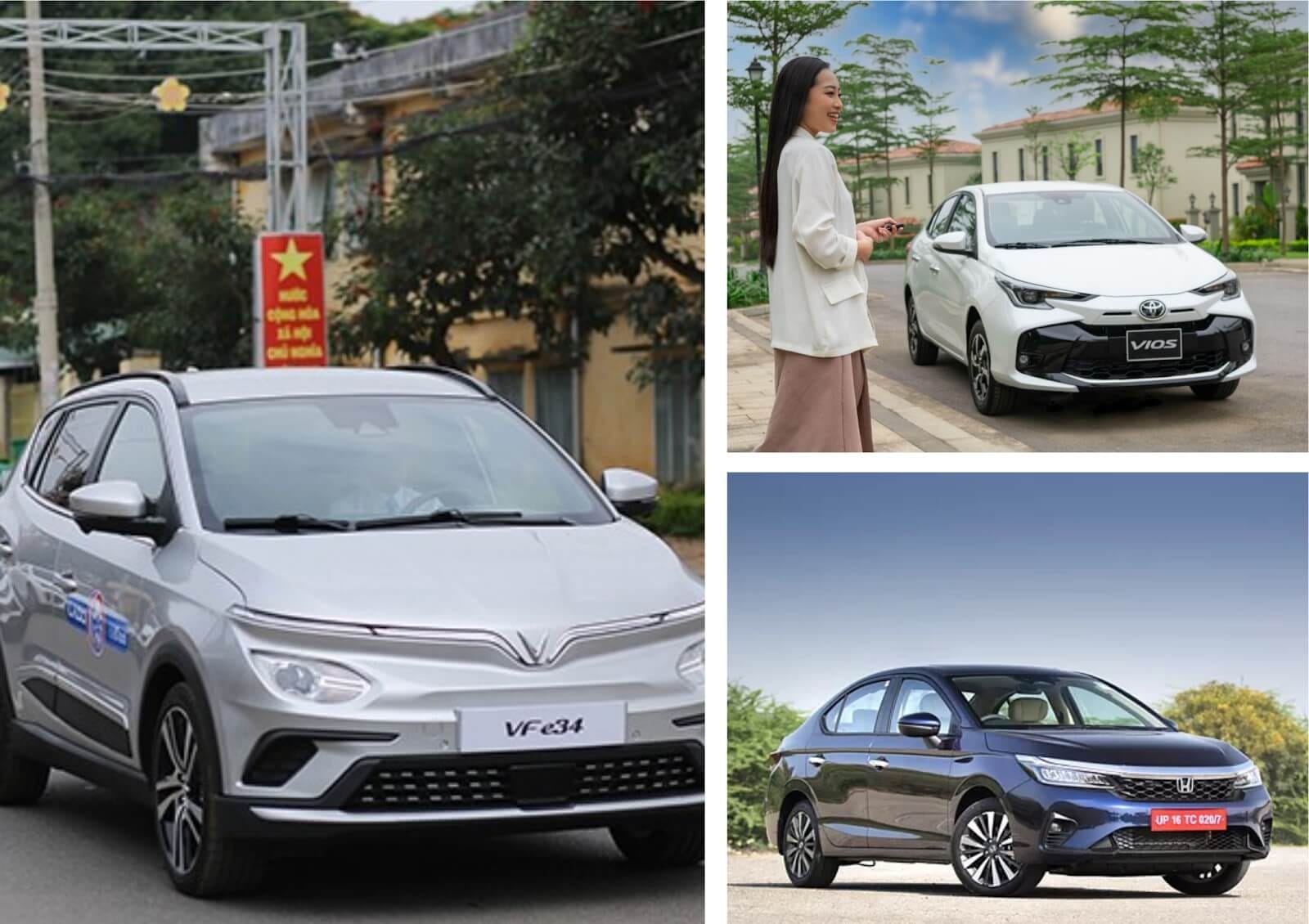 Hình ảnh các loại xe tiện chuyến Bắc Ninh Nam Định phổ biến như sedan và MPV