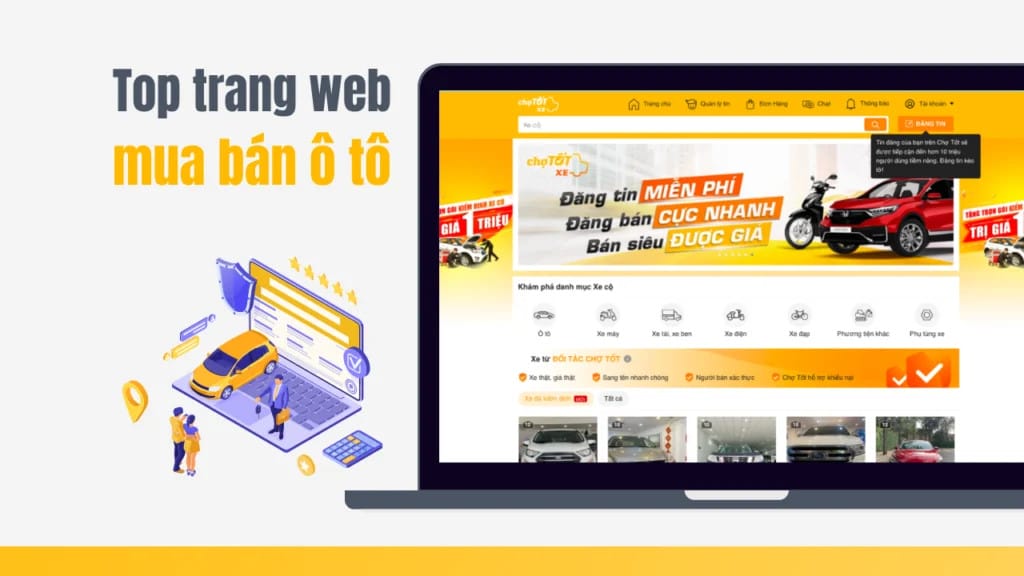 Hình ảnh các nền tảng đăng tin bán xe miễn phí hiệu quả tại Việt Nam