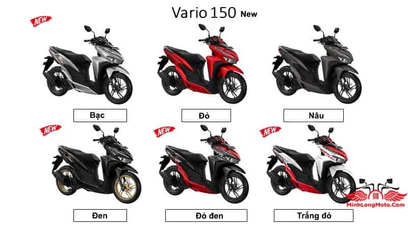 Hình ảnh các phiên bản màu sắc mới của xe Vario 150 2022 tại Việt Nam