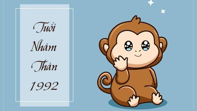 Hình ảnh con khỉ đại diện cho tuổi Nhâm Thân 1992