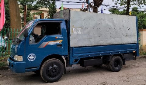 Hình ảnh mặt trước xe tải Kia K3000 1T4 đời 2008.