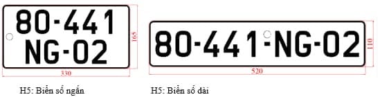 Hình ảnh mẫu biển số xe định danh dành cho phương tiện nước ngoài