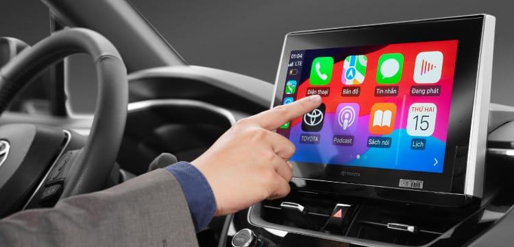 Hình ảnh minh họa hệ thống cảnh báo tiền va chạm PCS trên Toyota Corolla Cross