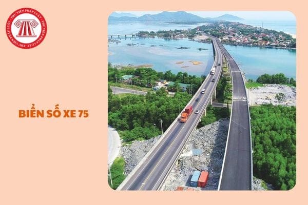 Hình ảnh minh họa về biển số xe cơ giới có ký hiệu 75 đang lưu thông trên đường