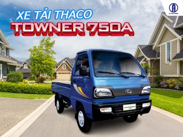 Hình ảnh tổng thể xe tải Thaco Towner 750kg màu trắng
