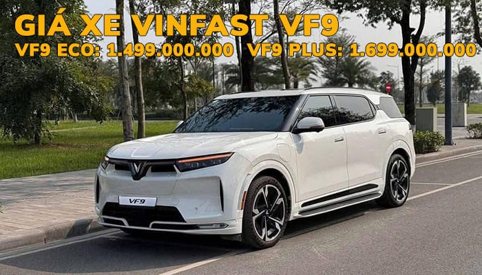 Hình ảnh xe điện VinFast VF9 màu trắng mới nhất với nhiều ưu đãi hấp dẫn