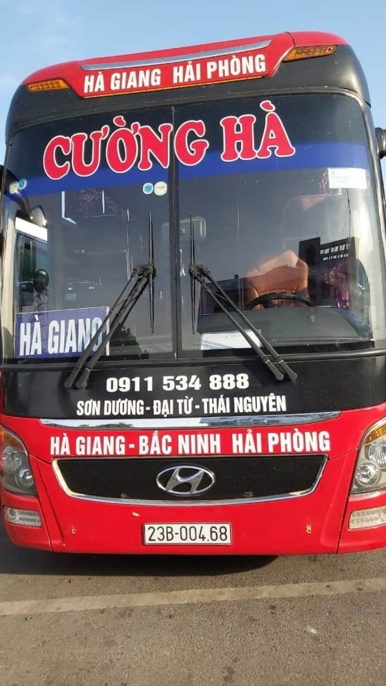 Hình ảnh xe khách Cường Hà trên tuyến Bắc Ninh Hải Phòng