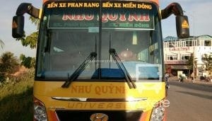 Hình ảnh xe khách Như Quỳnh trên tuyến Phan Rang Sài Gòn