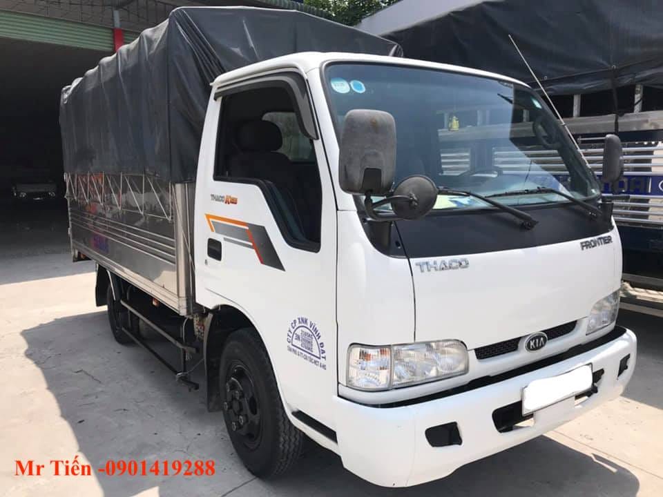 Hình ảnh xe tải Kia K165 cũ đời 2017 thùng bạt màu trắng