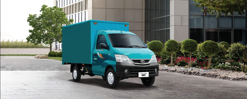 Hình ảnh xe tải Thaco 990kg Towner màu trắng phiên bản Euro 4