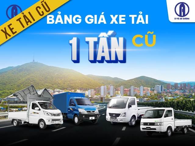 Hình ảnh xe tải thùng lửng 1 tấn cũ đang đậu